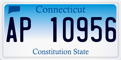 CT license plate AP10956
