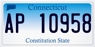 CT license plate AP10958
