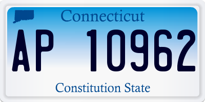 CT license plate AP10962