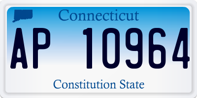 CT license plate AP10964