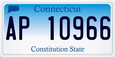 CT license plate AP10966