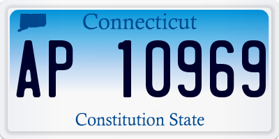 CT license plate AP10969