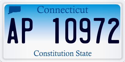 CT license plate AP10972