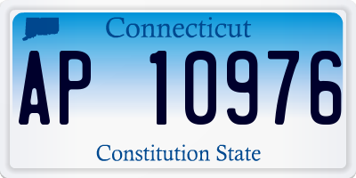 CT license plate AP10976