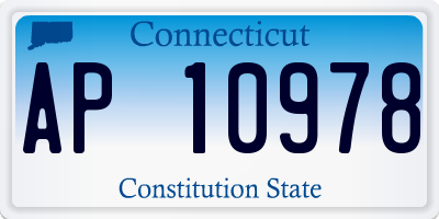 CT license plate AP10978