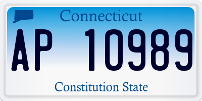 CT license plate AP10989