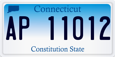 CT license plate AP11012
