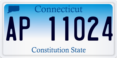 CT license plate AP11024