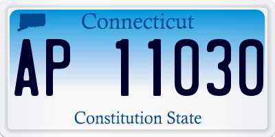 CT license plate AP11030