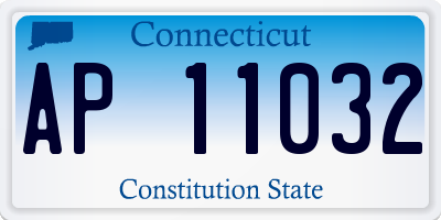 CT license plate AP11032