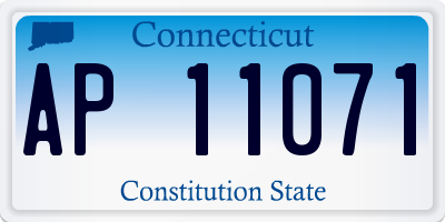 CT license plate AP11071
