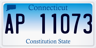 CT license plate AP11073