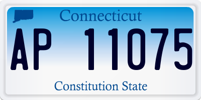 CT license plate AP11075