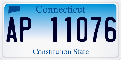 CT license plate AP11076