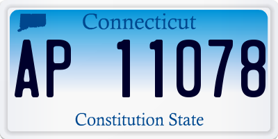 CT license plate AP11078