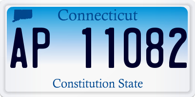 CT license plate AP11082