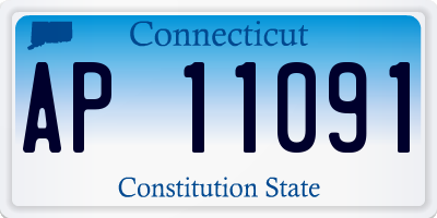 CT license plate AP11091