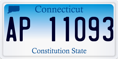 CT license plate AP11093