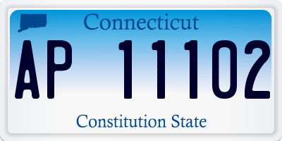 CT license plate AP11102