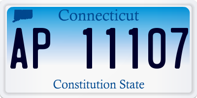 CT license plate AP11107