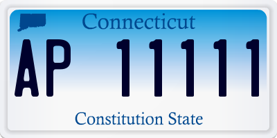 CT license plate AP11111