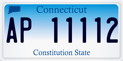 CT license plate AP11112