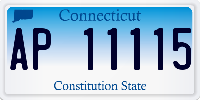 CT license plate AP11115