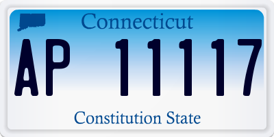 CT license plate AP11117