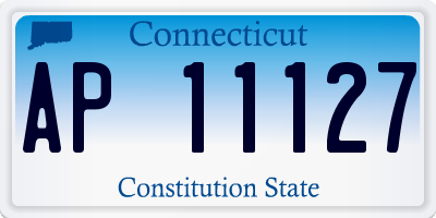 CT license plate AP11127