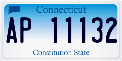 CT license plate AP11132