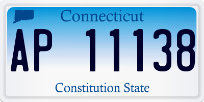 CT license plate AP11138