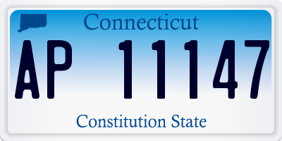 CT license plate AP11147