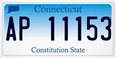 CT license plate AP11153
