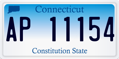 CT license plate AP11154