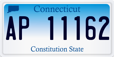 CT license plate AP11162