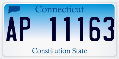 CT license plate AP11163