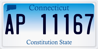 CT license plate AP11167