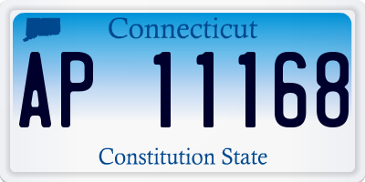 CT license plate AP11168