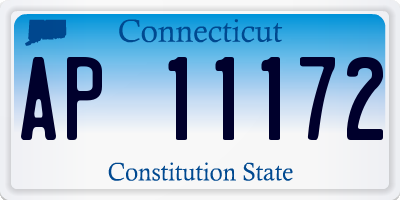 CT license plate AP11172
