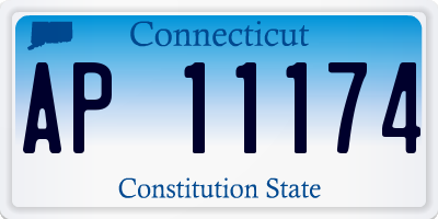 CT license plate AP11174
