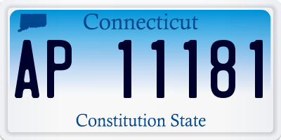 CT license plate AP11181