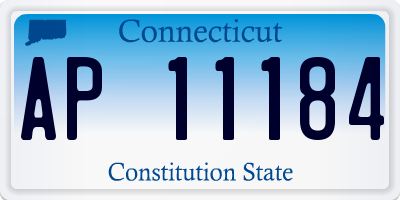 CT license plate AP11184