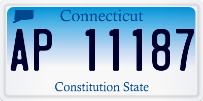 CT license plate AP11187