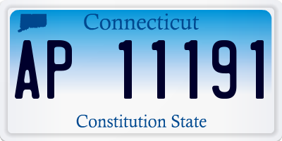 CT license plate AP11191