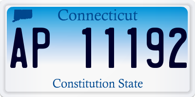 CT license plate AP11192
