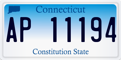 CT license plate AP11194
