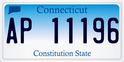 CT license plate AP11196
