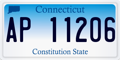 CT license plate AP11206