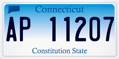 CT license plate AP11207