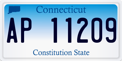 CT license plate AP11209